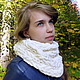 white, knitted Snood, Snood scarf, cowl, Snood knit, Snood tube scarf, a Snood., scarf, Snood, tube scarf, scarf hood, scarf-transformer, circular scarf, Snood in two turns, scarf knitting, the ball