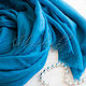 Bright turquoise plain stole made of Italian Batiste, Wraps, Moscow,  Фото №1