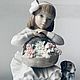 Винтаж: Продано. LLadro Девочка с цветами и собачкой, Статуэтки винтажные, Москва,  Фото №1