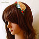 Headband with flowers and berries 'the Sweetness of a kiss'. polymer clay. Headband. Mozza-Flowers. My Livemaster. Фото №4