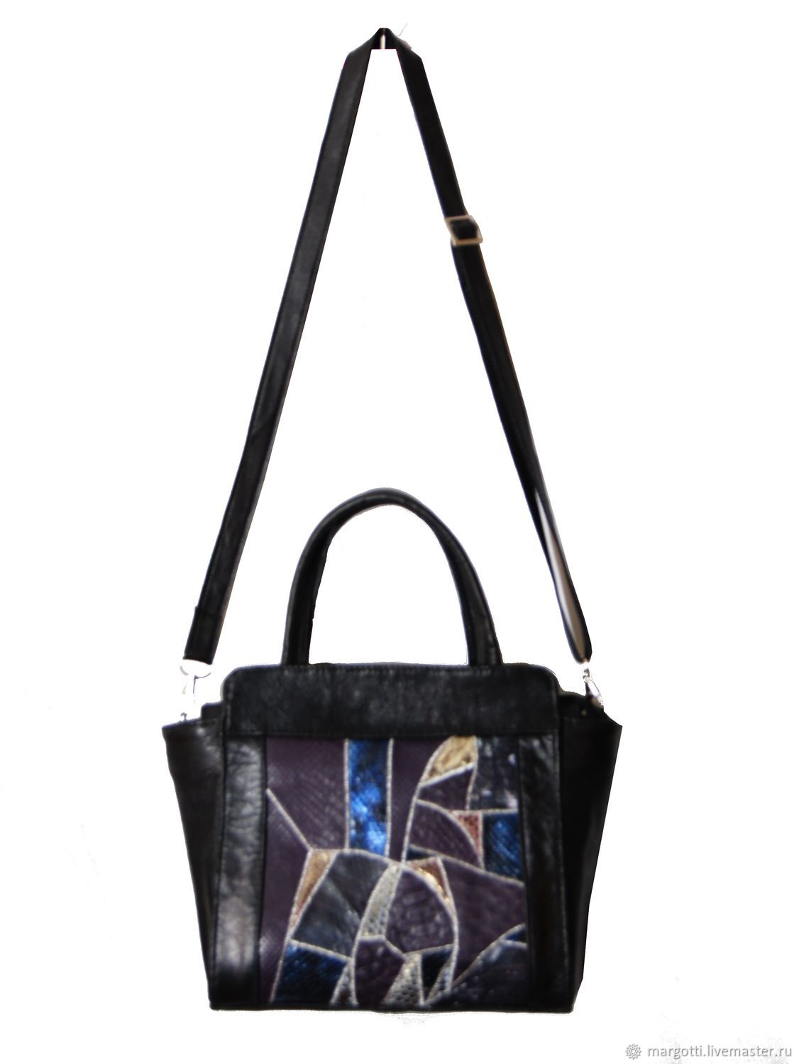 Stylish handbag made of genuine leather 'Patchwork', Tote Bag, Nelidovo,  Фото №1