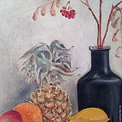 Картины и панно handmade. Livemaster - original item Pintura al óleo Bodegón con frutas. Handmade.