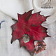 Leather brooch maple Leaf. Brooches. medwedkoLeather. Online shopping on My Livemaster.  Фото №2