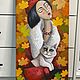 Картина / Котов по осени считают. Картины. Картины и Керамика (tiblochka). Ярмарка Мастеров.  Фото №6