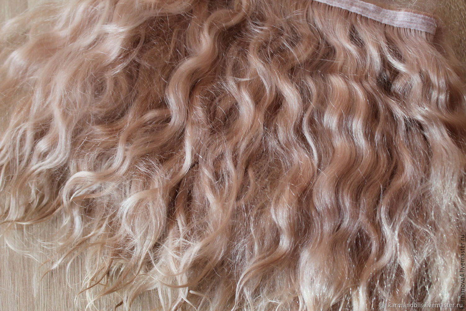 Mohair tress (creamy blonde) (Hair for dolls) – купить на Ярмарке Мастеров  – CFRQXCOM | Doll hair, Kamyshin