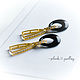 Earrings with onyx in gold with cubic Zirconia. Earrings. Solanda. Online shopping on My Livemaster.  Фото №2