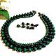 Necklace made of malachite and black agate ' Mistress of the copper mountain'. Necklace. Magical Beauty Gems. My Livemaster. Фото №6
