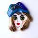 Brooch-pin: fusing, made of glass Ladies, Brooches, Ekaterinburg,  Фото №1