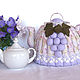 Hot water bottle for a teapot Lavender. Gift, lilac, for kitchen, Teapot cover, Magnitogorsk,  Фото №1