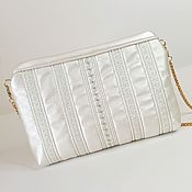 Свадебный салон handmade. Livemaster - original item Pearl clutch bag, white wedding clutch, handbag for the bride (144). Handmade.