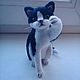 Black and white cat, felted wool. Felted Toy. Miracles of wool Zoya Sadovskaya. Online shopping on My Livemaster.  Фото №2