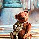 Order Little Teddy Bear Artist Toy with Scarf Mr.Shorty. Tatyana Kosova (tatyanakosova). Livemaster. . Teddy Bears Фото №3