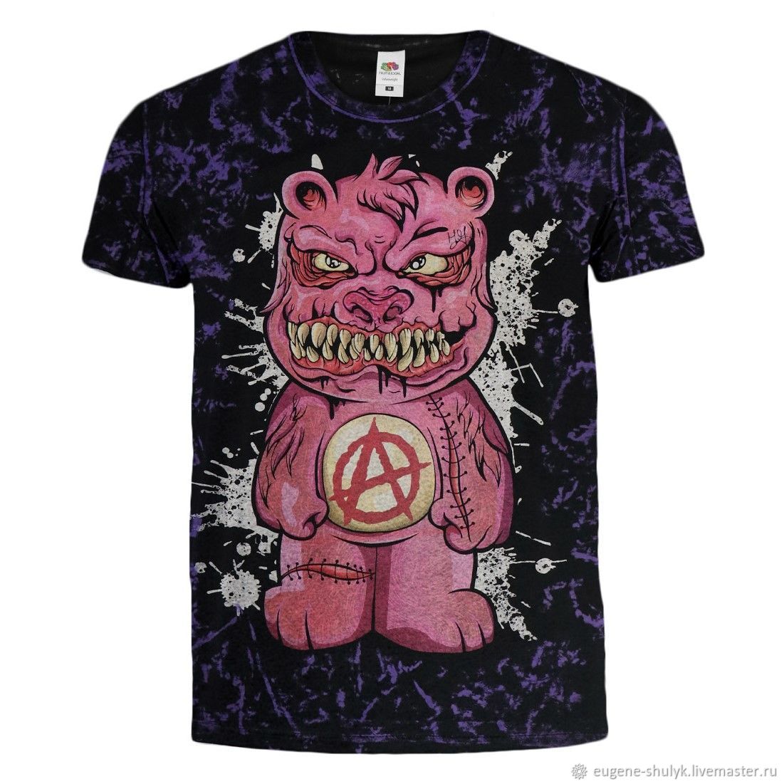 Anarchy bear Print T-shirt, T-shirts and undershirts for men, Moscow,  Фото №1