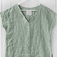 Легкая блузка с V-образным вырезом из 100% льна, Блузки, Томск,  Фото №1
