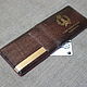 Order The cover of the lawyer's certificate with a pocket for cards. In brown. Joshkin Kot. Livemaster. . Cover Фото №3