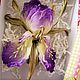 Заколка-ирис из шелка "Spring mood". Цветы из шелка, шелковые цветы. Заколки. IRINA SHASHKINA. Ярмарка Мастеров.  Фото №6
