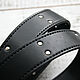 Order Leather belt with steel buckle and rivets. fabiscraft (FabisCRAFT). Livemaster. . Straps Фото №3