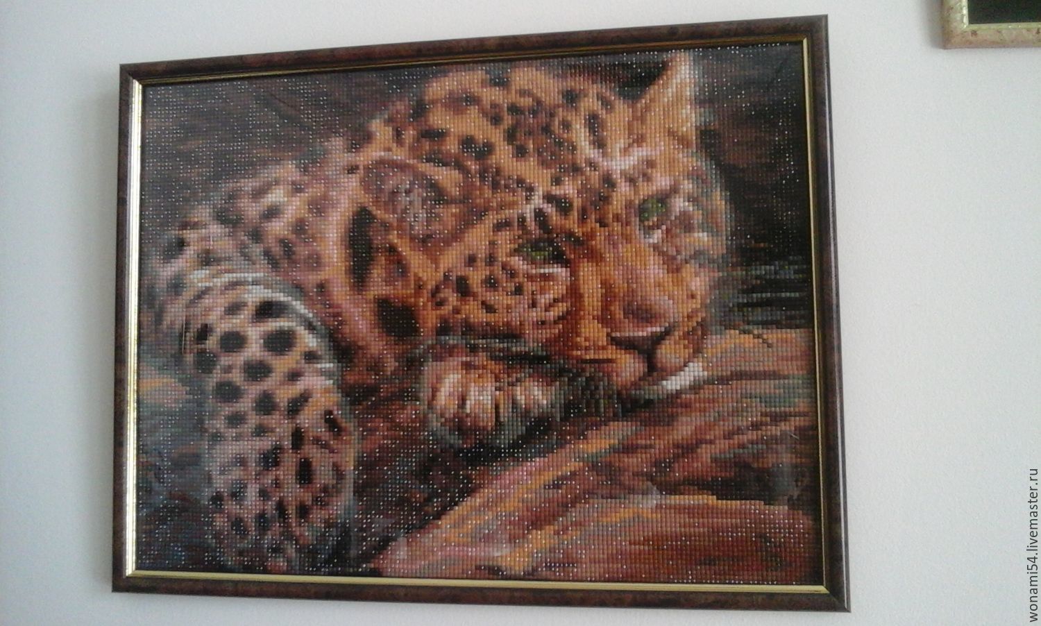 Алмазная вышивка леопард le018