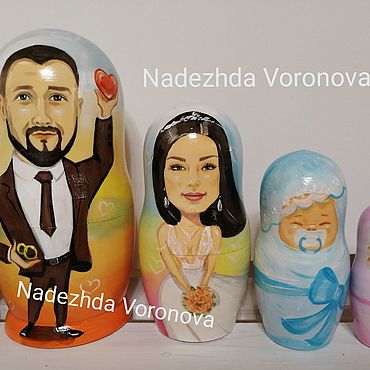 Свадебный салон ручной работы. Ярмарка Мастеров - ручная работа Подарки: матрёшки по фотографии. Handmade.