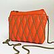 Orange clutch bag, women's bright bag, handbag for small things, 256. Classic Bag. a-vesta. My Livemaster. Фото №5