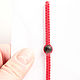 Bracelet with jet - a natural stone on a red thread. Braided bracelet. florispb. Online shopping on My Livemaster.  Фото №2