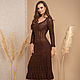 Dark brown Summer Knitted dress. Dresses. SHAPAR - knitting clothes. Online shopping on My Livemaster.  Фото №2