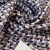 Материалы для творчества handmade. Livemaster - original item Fabric: Satin viscose geometry. Handmade.
