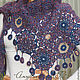 Openwork shawl Blue-purple with gold. Shawls. Джемпера, шапки, палантины от 'Azhurles'. My Livemaster. Фото №6