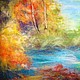 Картины и панно. Картина из шерсти Пейзаж, осень. Магазин Шик, мастер - Анна Синькова.