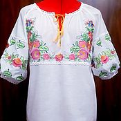 Одежда handmade. Livemaster - original item Embroidered women`s blouse 