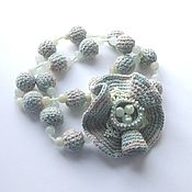 Украшения handmade. Livemaster - original item Knitted beads with onyx. Handmade.