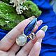 Double azurite ring, rhinestone. All finger ring. Ural Jeweler (artelVogul). Online shopping on My Livemaster.  Фото №2