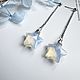 Серьги со звездами из опалитов. Серьги классические. MarkaMarina.     jewelry. Интернет-магазин Ярмарка Мастеров.  Фото №2
