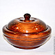 Wooden pot-barrel with lid made of Siberian Cedar #K16, Jars, Novokuznetsk,  Фото №1