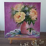 Картины и панно handmade. Livemaster - original item Painting Flowers! still life, flowers in a vase, oil. Handmade.
