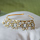 La corona. Tiara de la boda. Estrellas de oro, Bridal Tiara, St. Petersburg,  Фото №1