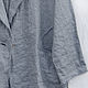 Летний жакет оверсайз с открытыми краями из 100% льна. Жакеты. LINEN & SILVER ( ЛЕН и СЕРЕБРО ). Ярмарка Мастеров.  Фото №4