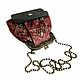 Сумка  МИНИ из  кожи  Кружево бордовое. Классическая сумка. Art Clutch.. Ярмарка Мастеров.  Фото №5