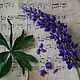 Фиолетовый люпин из полимерной глины, Цветы, Саранск,  Фото №1