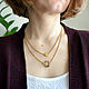 Double chain with a gold disc and a pendant made of real flowers. Chain. OrlovaResinJewelry. My Livemaster. Фото №6