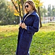 A light coat of 'Classic blue'. Coats. Magic felt. Online shopping on My Livemaster.  Фото №2