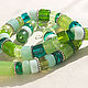 '50 shades of green': necklace and earrings. Jewelry Sets. BeautyGlassByKate(Lampwork) (beauty-glass). My Livemaster. Фото №5