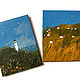'Endless Summer' mini paintings (lighthouse, landscape), Pictures, Korsakov,  Фото №1
