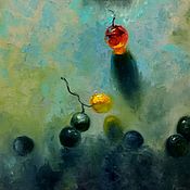 Картины и панно handmade. Livemaster - original item Oil painting on canvas of grapes modern palette knife painting. Handmade.