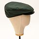 Кепка Flat cap плоская. Реглан из зелёной эко кожи на осень М24-38. Кепки. MoroshkaHats Головные уборы. Ярмарка Мастеров.  Фото №6