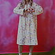Order Flannel nightgown, Butterfly model, a gift for a woman. Blouse Blues. Livemaster. . Nightdress Фото №3