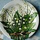 Plates decorative: ' Lilies of the valley'. Decorative plates. Workshop 'Toptyzhkina lavka'. Online shopping on My Livemaster.  Фото №2