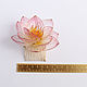 Pink lotus comb. Comb. PandaStudio (glossyfleur). My Livemaster. Фото №5