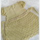 Knitted baby dress for baby girl crochet "Golden-rayed", , Novosibirsk,  Фото №1