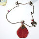 Pendant Red Tulip Petals These Tulips Spring. Pendants. WonderLand. Online shopping on My Livemaster.  Фото №2